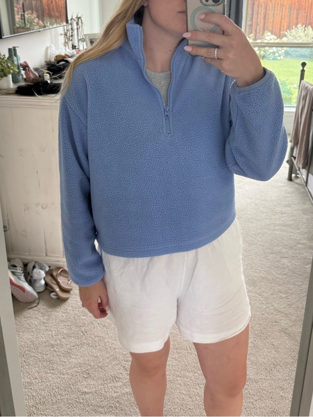 Glassons periwinkle quarter zip